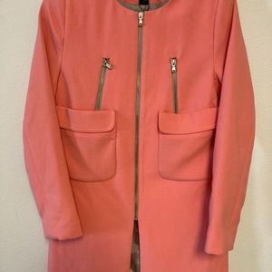Coral Pea Coat